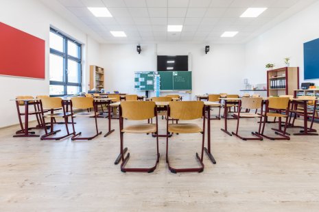 wineo PURLINE Bioboden Schule Klassenzimmer Holzoptik